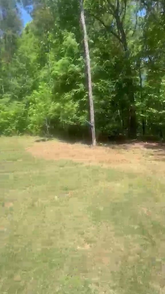 Rough-leveled cleared acre ready to mow after land clearing in Mooresville NC